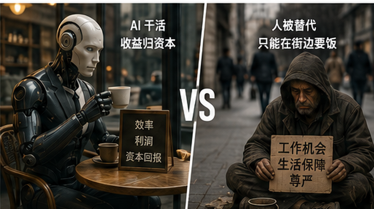 机器人喝咖啡,人类要饭